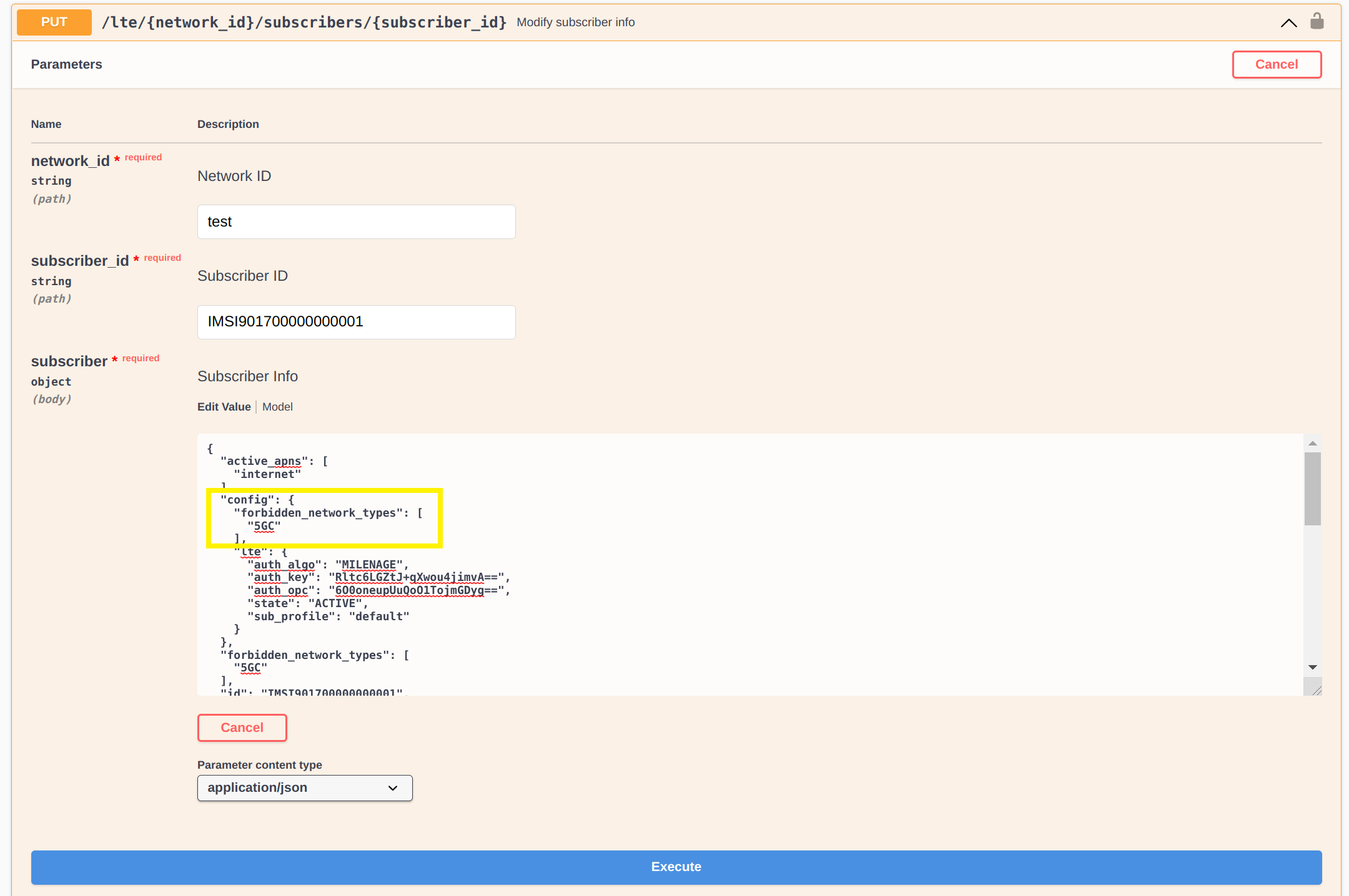 5G Core network Restriction