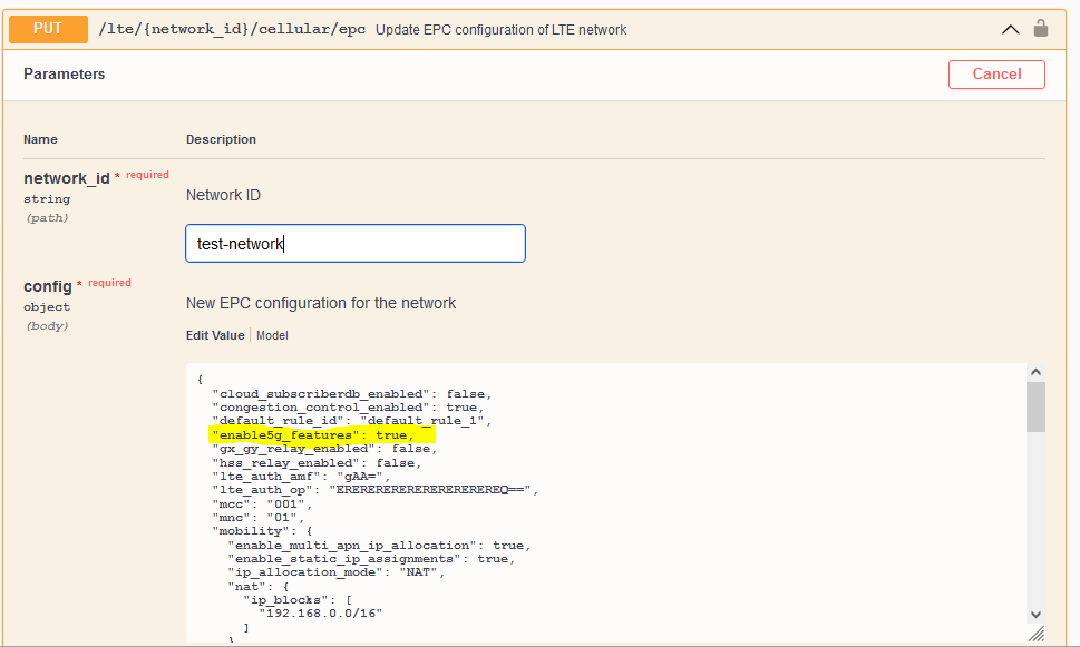 Integrated 5G sa enable 5F Feature set